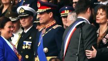 Gabriel Boric asiste a su primer desfile militar de la Fiesta Nacional chilena como presidente