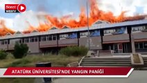 Atatürk Üniversitesi’nde yangın paniği!