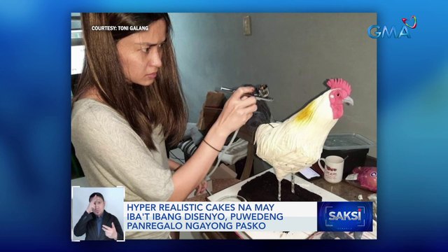 Hyper realistic cakes na may iba't ibang disenyo, puwedeng panregalo ngayong pasko | Saksi