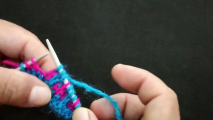 Two colours knitting pattern