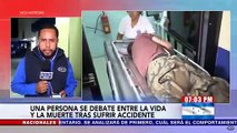 ¡Debatiendose entre la vida y la muerte! un ciudadano luego de ser atropellado en la Col.3 de mayo