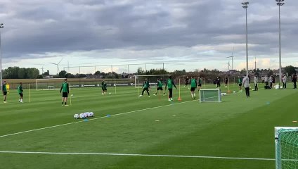 Entraînement des Diables avant le match contre le pays de Galles