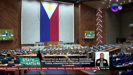 Pagtapyas sa budget ng social services at paglaan ng malaking pondo sa confidential funds, kinuwestyon sa budget hearing sa Kamara | SONA