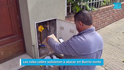Los roba cobre volvieron a atacar en Barrio norte