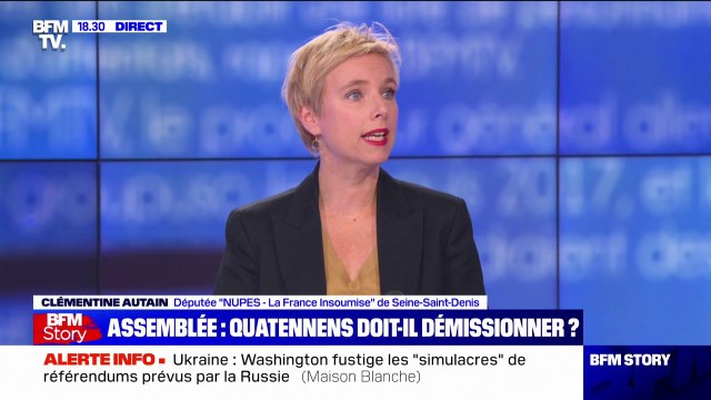 Ce sont ses mots et pas les miens : Clémentine Autain réagit au tweet de soutien de Jean-Luc Mélenchon à Adrien Quatennens