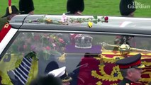 Huge crowds gather to watch procession of Queens coffin to Windsor Castle