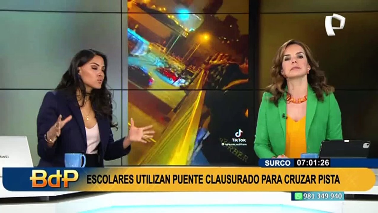 Peatones en riesgo: exponen su vida todos los días por cruzar puente clausurado en Surco