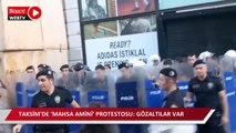 Taksim'de Mahsa Amini protestosu: Gözaltılar var