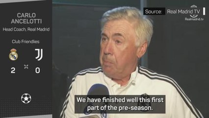 Ancelotti focussed on Super Cup after 'positive' pre-season