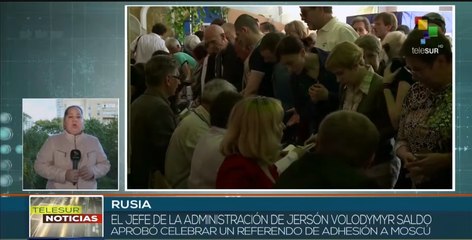 Autoridades de Jersón aprueban realización de referéndum de adhesión a Rusia