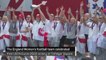 England lift Euro 2022 trophy at Trafalgar Square