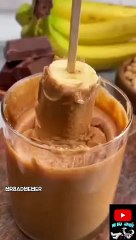 Best dessert to make at home | banana peanut choclate dessert | #food #shorts