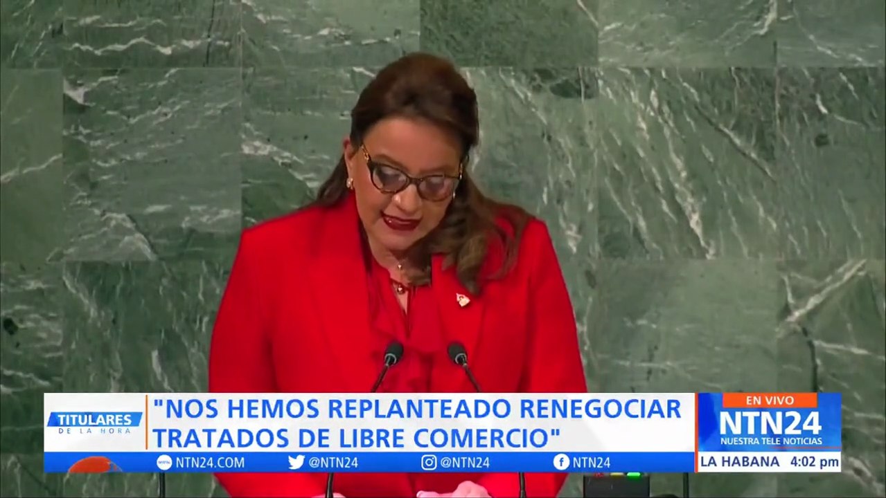"El bloqueo de Estados Unidos a Cuba es una infamia": Xiomara Castro en Asamblea de la ONU