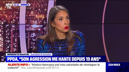 Bénédicte Martin à propos de PPDA: "Je repousse son visage avec une main car il m'embrasse de force"