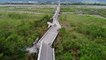 Drone footage shows collapsed bridge after 6.8-magnitude earthquake in southeastern Taiwan