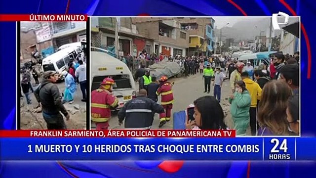 Tragedia en Independencia: Al menos 2 muertos y 10 heridos tras brutal choque entre combis