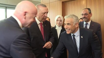 Cumhurbaşkanı Erdoğan, İsrail Başbakanı Lapid'i kabul etti