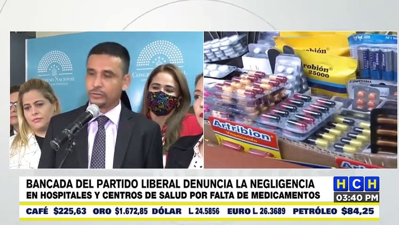 Bancada Liberal condena el desabastecimiento de medicamentos e insumos en hospitales