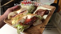 業務スーパーのベーグルでモーニングセット( Morning set with bagels from Gyomu supermarket)