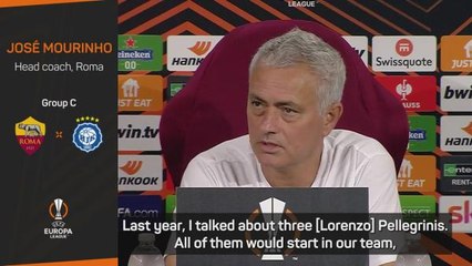 Mourinho backs Roma captain Pellegrini to keep improving
