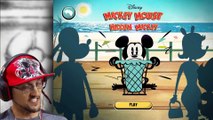 HIDDEN MICKEY MOUSE GAME!  FGTEEV Pantsed @ Beach by DISNEY Cartoon Characters! Donald Duck a Bully