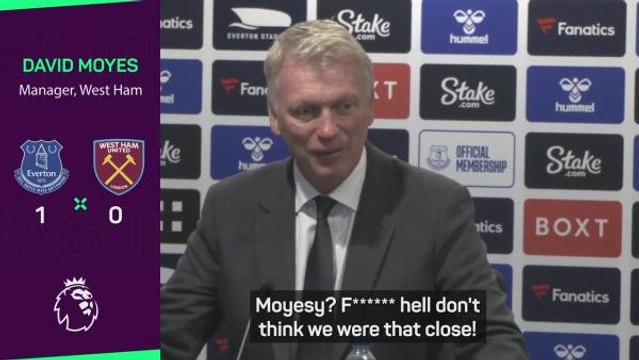 'Moyesy? F****** hell! - Moyes shuts down reporter