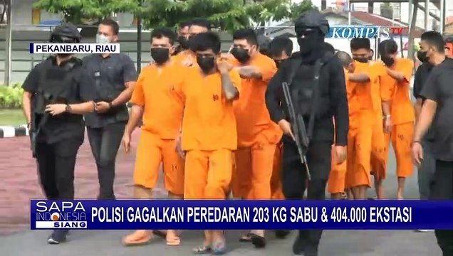 Polda Riau & Polres Dumai Gagalkan Peredaran 203 Kilogram Sabu & 404 Ribu Butir Ekstasi!