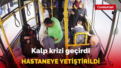Durakta kalp krizi geçirdi, belediye otobüsüyle hastaneye yetiştirildi