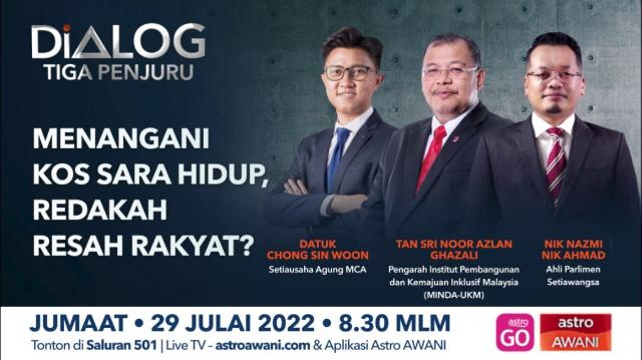 Dialog Tiga Penjuru: Menangani kos sara hidup, redakah resah rakyat?