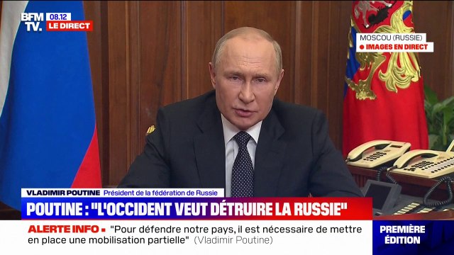 Vladimir Poutine affirme que la Russie est prête à utiliser tous les moyens pour se protéger