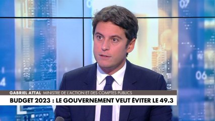Gabriel Attal : «Dans ces conditions-là, le 49-3 est une option, parce que le fait de ne pas avoir de budget ne peut pas être une option»