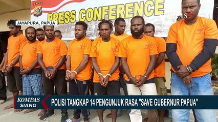 Bawa Senjata Tajam Saat Demo Save Gubernur Papua, 14 Warga Ditangkap