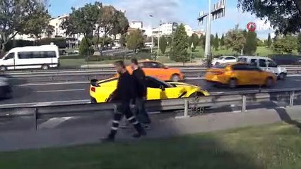 İstanbul'da 7 milyon liralık ultra lüks otomobil yolda kaldı