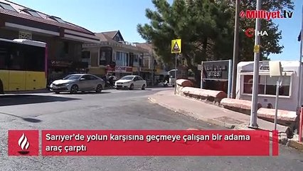 Yolun karşısına geçerken araç çarptı