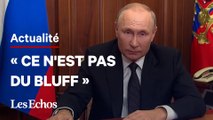 Poutine : la Russie est prête à utiliser « tous ses moyens » pour se « protéger »