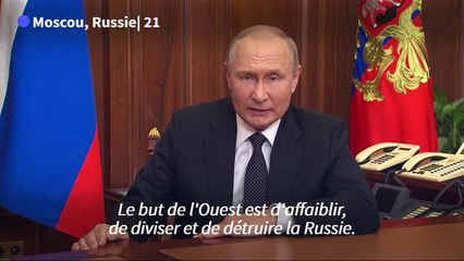 L'Occident essaie de "détruire" la Russie, accuse Poutine