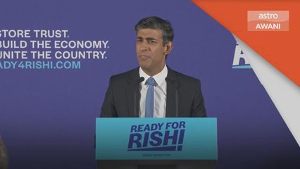 Calon PM Britain | Sunak ikrar potong 20% cukai pendapatan
