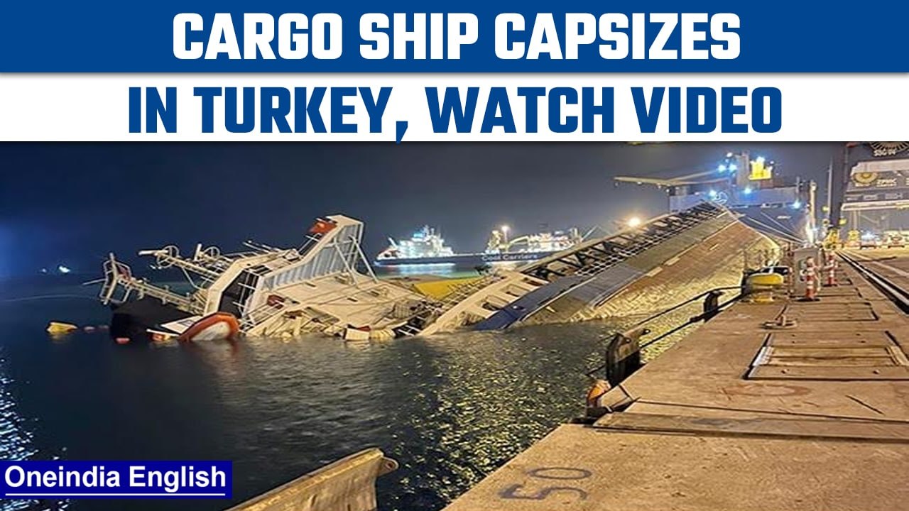 Cargo ship capsized in Turkey, incident caught on camera, Watch ...
