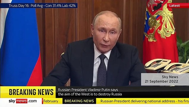 Russia declares partial mobilisation of army to Ukraine