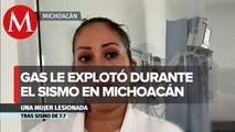 En Michoacán, la única mujer lesionada tras el sismo, sufrió quemaduras de segundo grado