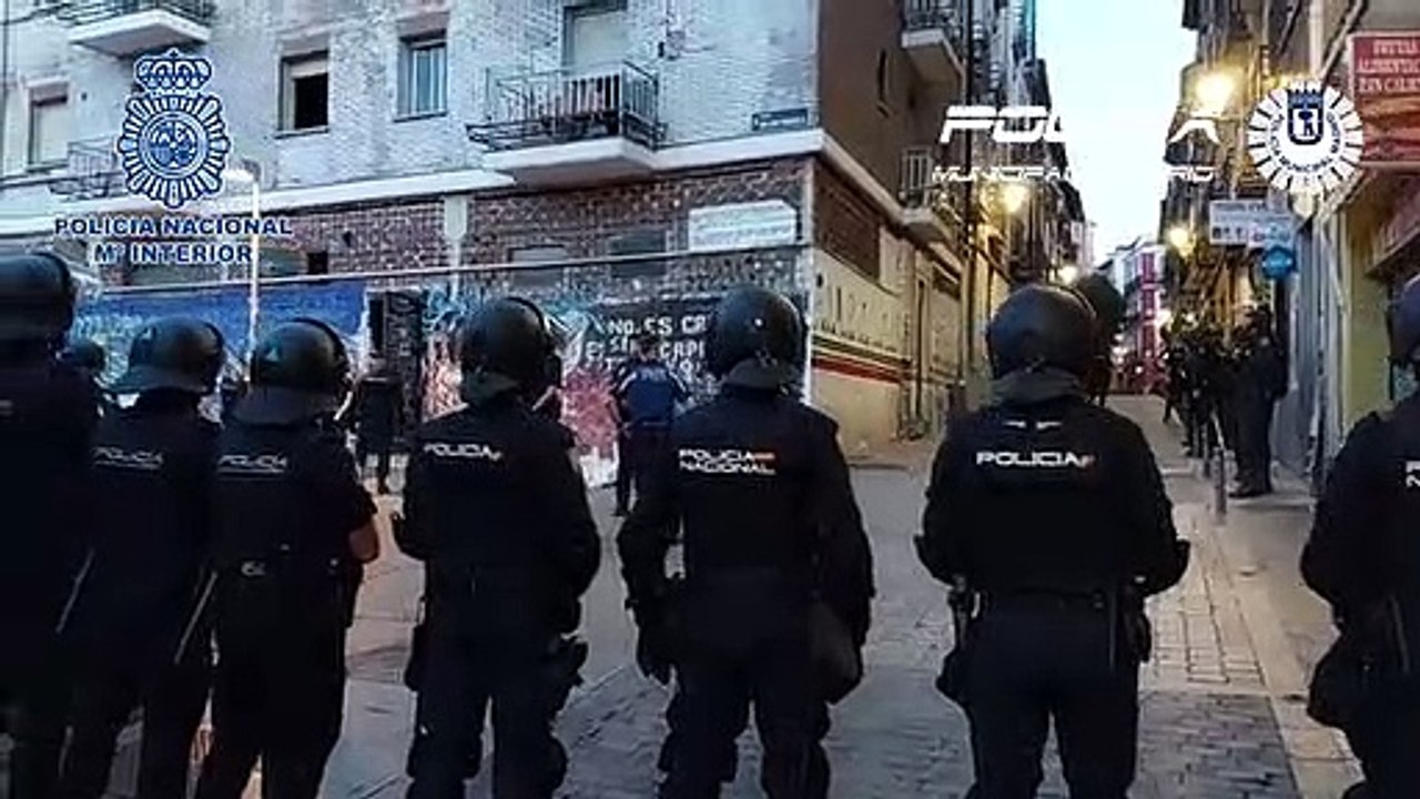Desalojo de okupas del edificio La Quimera de Lavapiés (Madrid)