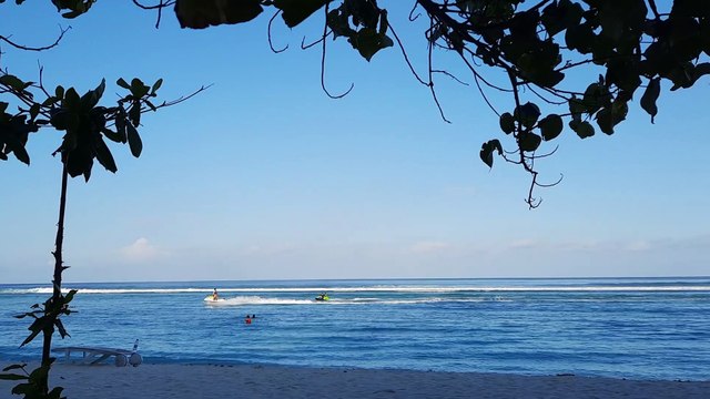 A beautiful day in the crystal clear waters of the Maldives.