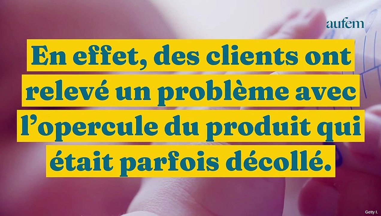 Rappel produit : ce lait pour bébé vendu dans toute la France ne doit pas être consommé