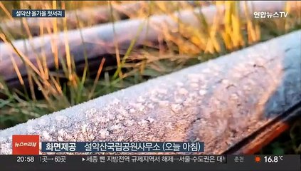 여름 같더니 갑자기 '쌀쌀'…설악산 올가을 첫서리