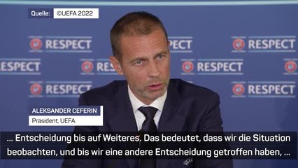 Ceferin: "Russland bis auf Weiteres suspendiert"