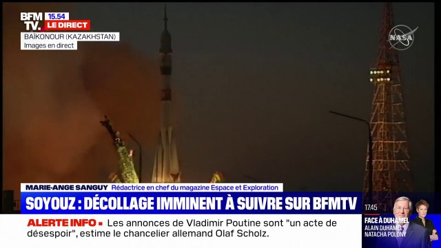 Un Américain et deux Russes ont décollé à destination de l'ISS, à bord de la fusée Soyouz