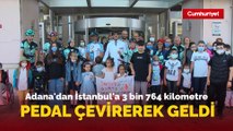 Adana'dan İstanbul'a 3 bin 764 kilometre pedal çevirerek geldi