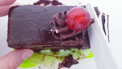 Soft japanese dessert with chocolate ♡ ´･ᴗ･ `♡