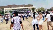 Enfermeiros protestam pelo piso salarial nesta quarta (21/9), em Brasília