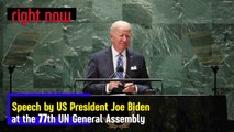 Joe Biden, President of the United States, addresses the 77th session of the UN General Assembly.